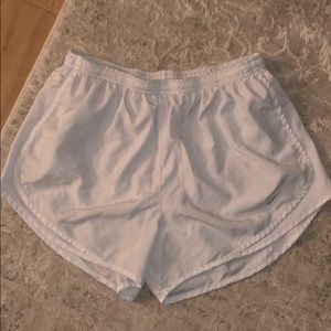 White Nike shorts